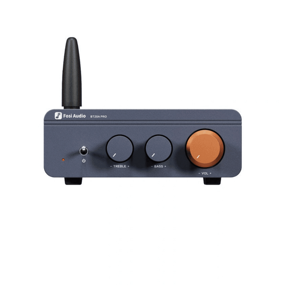 Fosi Audio BT20A Pro 48V Bluetooth Class D amplifier front view