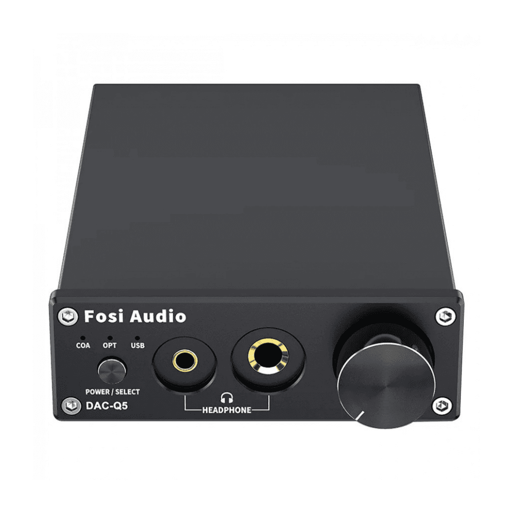 Fosi Audio Q5 desktop DAC and headphone amplifier front view