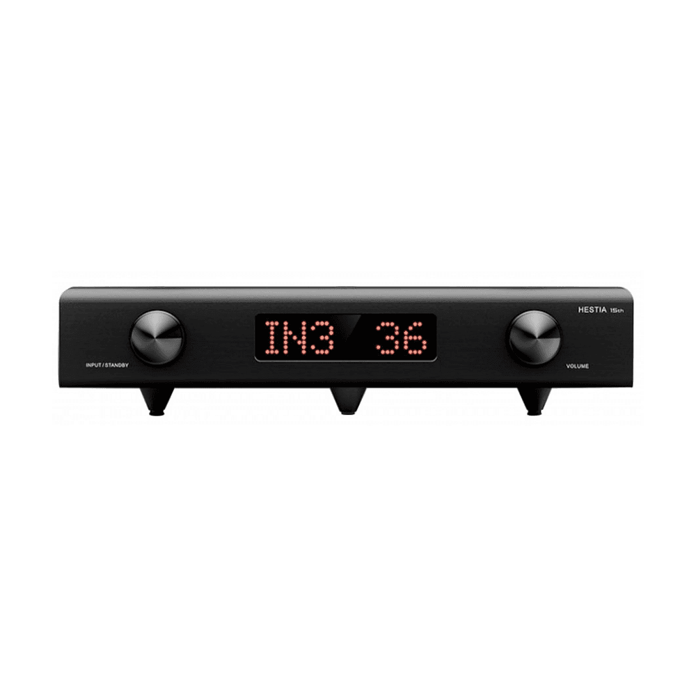 Denafrips Hestia 15th balanced Class-A preamplifier front view in black