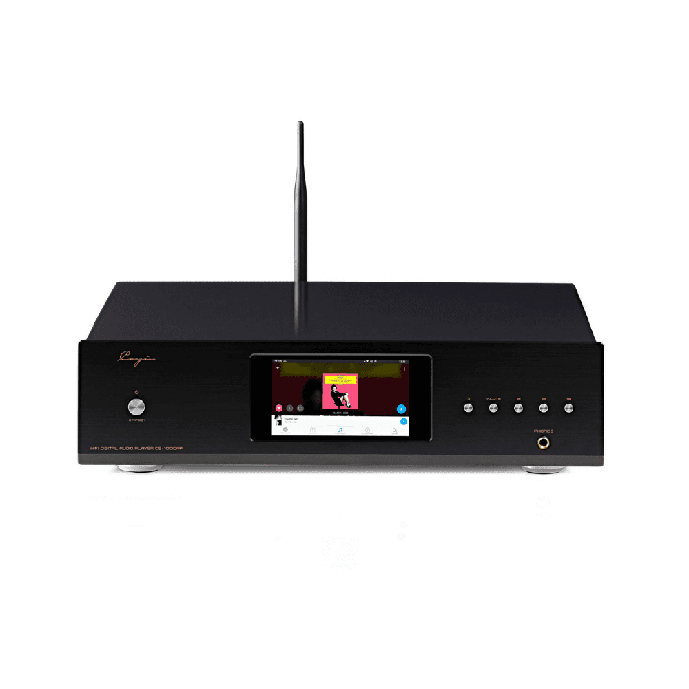 Cayin CS-100DAP high-resolution network music streamer and DAC with 5-inch touchscreen and headphone output