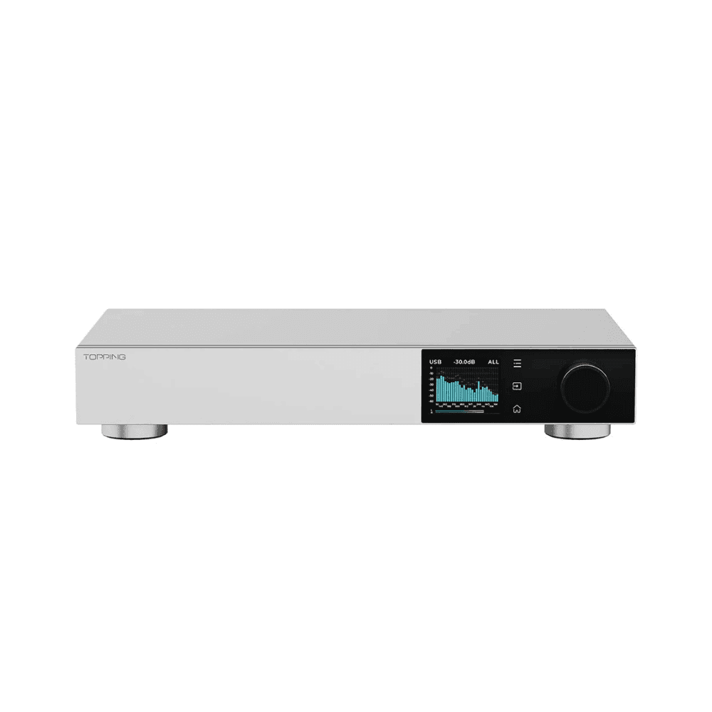Topping D900 discrete 1-bit DAC front panel with colour display