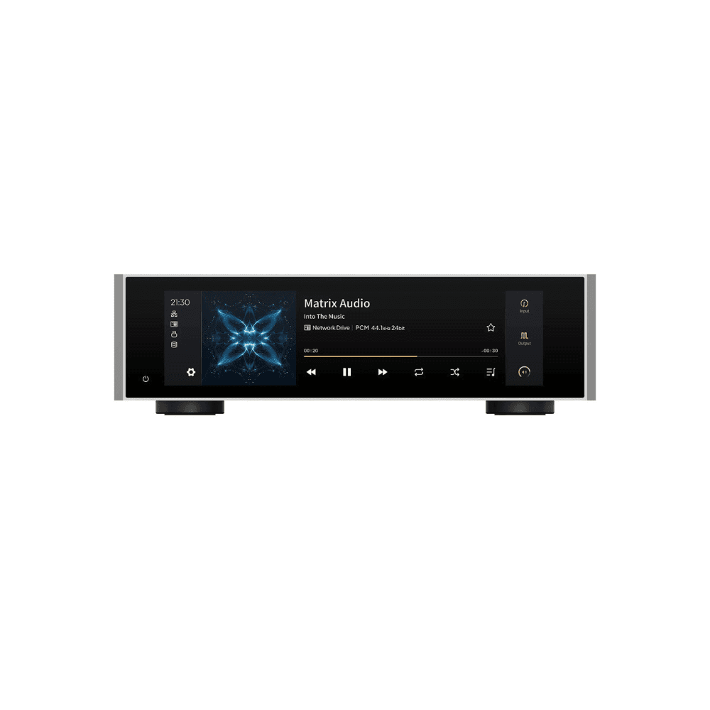 Matrix Audio TT-1 network streaming transport with front display and aluminium chassis
