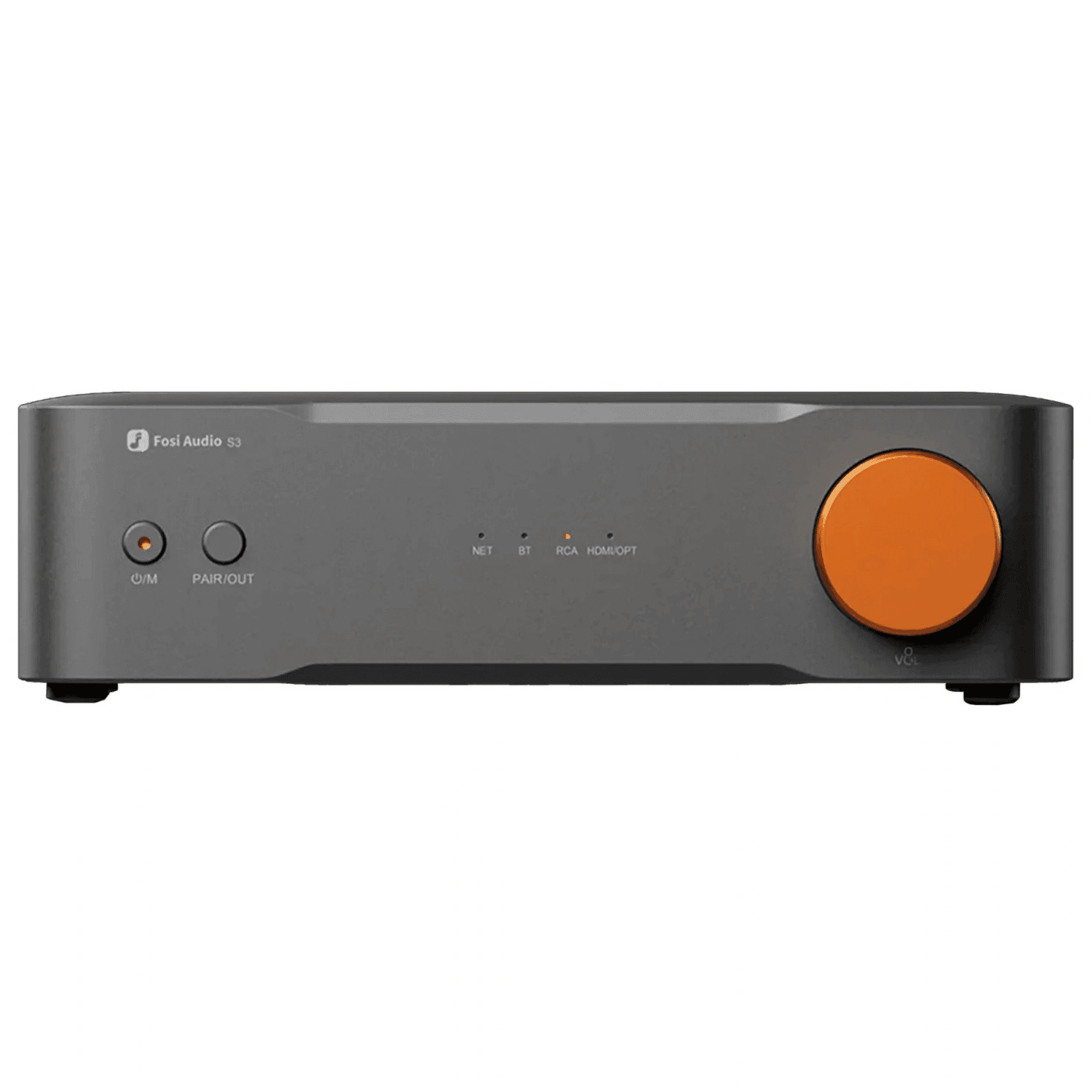 Fosi Audio S3 network streamer DAC and balanced preamplifier front view