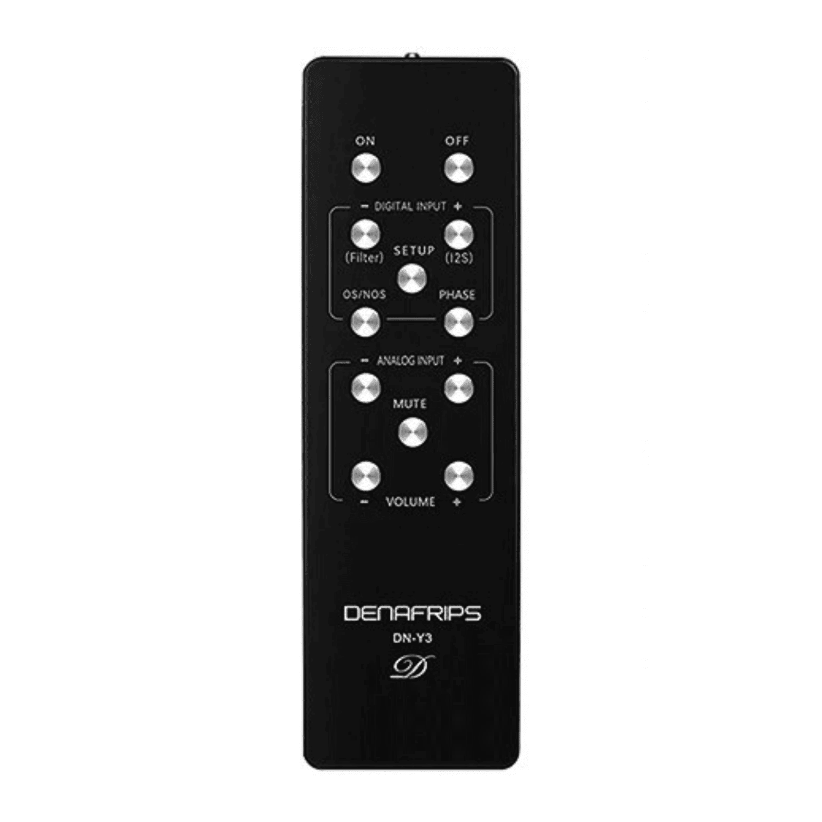 Denafrips DN-Y3 aluminum remote control front view